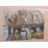 SAM DODWELL, signed watercolour "The Willows", 36cm x 51cm