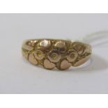 GOLD FANCY RING, 9ct yellow gold fancy ring, size S/T, 4 grams