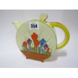 CLARICE CLIFF "Crocus" Bon Jour shaped tea pot