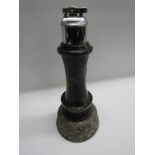 SERPENTINE, serpentine lighthouse form table lighter, 27cm height