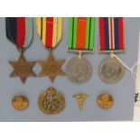 MEDALS WWII GROUP OF 4 including 39/45 Star, Africa Star, war & defence medal, to RAF member