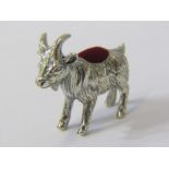 SILVER GOAT PIN CUSHION