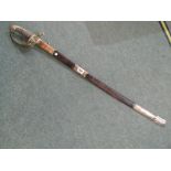 MARITIME, 19th Century Naval officer's sword with original scabbard and shagreen grip
