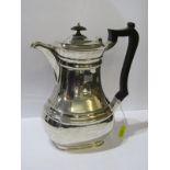 SILVER WAISTED BODY COFFEE POT, Sheffield 1925, 720 grams inclusive of ebonised handle and finial
