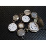 POCKET WATCHES & WATCH CASES, ladies and gents silver cased pocket watches, including a Jazz Smith