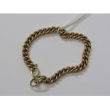 GOLD CURB LINK BRACELET, 9ct yellow gold bracelet, 7" length, 21.6 grams