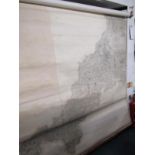 ANTIQUE MAP OF CORNWALL, a large 1809 map of Cornwall by Mudge on original hanging roller