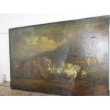 AFTER ROSA BONHEUR, oil on canvas "The Horse Fair", 81cm x 115cm