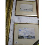 JOHN CHRISTOPHER TEMPLE WILLIS, pair of signed watercolours dated 1935 "Coastal Scene" and "Lake