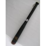 ANTIQUE TRUNCHEON, William IV, gilded and painted hardwood truncheon, 51cm length