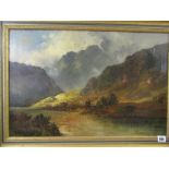 SCOTTISH SCHOOL, indistinctly signed oil on canvas, "Ballinluig" inscribed on reverse, 40cm x 60cm