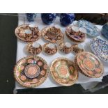 ROYAL CROWN DERBY, composite collection of "Japan" pattern tableware to include 4 comports, 7