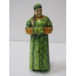 ROYAL DOULTON FIGURE possibly prototype of Green Robed Oriental Nobleman, impressed mould no. 308,
