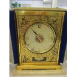 JAEGER-LE-COULTRE, original cased Atmos "Constellation" bracket clock and box, 22cm height