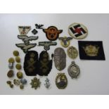 MILITARY, collection of assorted German and other military badges, buttons and related items