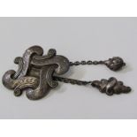 RARE COMBE-MARTIN SILVER VICTORIAN PIN, HS Ellis of Exeter,