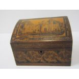 TUNBRIDGEWARE stationery box with top reserve of country house 16cm width