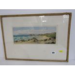 Robert Creswell Boak ARCA; coloured etching of Whitepark Bay on the Antrim Coast, signed and