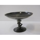 DANISH PEWTER, 1930s Mermaid support comport by Just Anderson, 10cm diameter