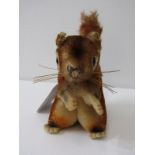 STEIFF SQUIRREL, 10cm height