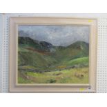 WELSH SCHOOL, oil on board "Mountain Valley Landscape", 45cm x 55cm