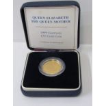 GUERNSEY GOLD £25 COIN, fine gold, 7.81 grams, 1999 coin, limited edition of 5000