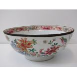 ORIENTAL CERAMICS, 18th Century Chinese famille rose bowl, decorated with butterflies and bird in