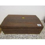 ANTIQUE WRITING BOX, Mid Eastern design reeded finish writing box with inlaid interior (requires