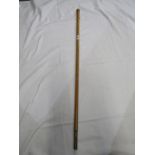 ANTIQUE WALKING STICK, gilded capped waking stick
