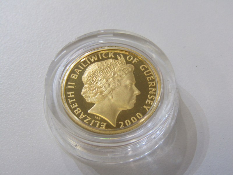 GUERNSEY GOLD £25 COIN, fine gold, 7.81 grams, 1999 coin, limited edition of 5000 - Image 3 of 3