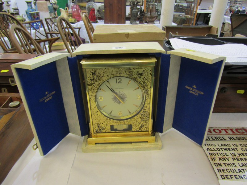 JAEGER-LE-COULTRE, original cased Atmos "Constellation" bracket clock and box, 22cm height - Image 2 of 4