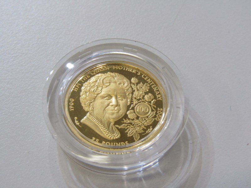 GUERNSEY GOLD £25 COIN, fine gold, 7.81 grams, 1999 coin, limited edition of 5000 - Image 2 of 3
