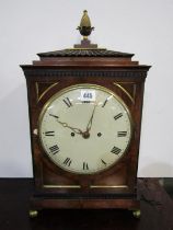 REGENCY BRACKET CLOCK, mahogany cased 8 day bracket clock by James McCabe, engraved back plate and