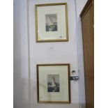 MARITIME, pair of indistinctly signed watercolours possibly L. Germann, "Sailing boats off