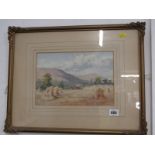 EARLY 20th CENTURY ENGLISH SCHOOL, indistinctly signed watercolour, "The Harbours" and "Moorland