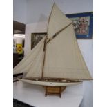 POND YACHT, an antique scratch built racing pond yacht, 170 cm length