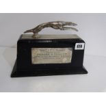SILVER GREYHOUND RACING TROPHY "The City Trophy presented by Norman and Ping Ltd, the City Brewery