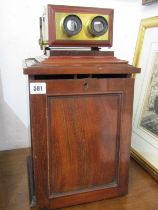 VICTORIAN STEREOSCOPIC CABINET VIEWER, by Smith Beck & Beck, collection of stereoscopic slides,