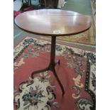 REGENCY MAHOGANY OVAL TOP WINE TABLE, inverted tripod base, 41cm width