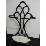 ANTIQUE METALWARE FRENCH, ornate French cast iron stick stand , 69cm height, marked 'Godin'