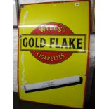 VINTAGE ADVERTISING, enamelled large wall sign '"Will's Gold Flake Cigarettes" 91cm x 61cm