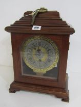 AUSTRIAN BRACKET CLOCK TIME PIECE, verge escapement and silk suspension in later casing, 37cm height