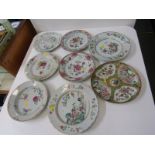 ORIENTAL CERAMICS, collection of 7 various Chinese antique dessert plates, including Canton circular