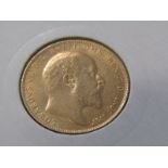 EDWARDIAN GOLD SOVEREIGN, 1909, higher grade