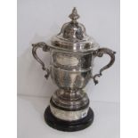 CORNISH INTEREST, an impressive silver twin handled trophy cup "1921 St. Dennis War Memorial