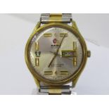 VINTAGE RADO MECHANICAL WRIST WATCH, day, date, aperture, green horse deluxe model with original