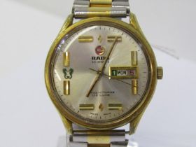 VINTAGE RADO MECHANICAL WRIST WATCH, day, date, aperture, green horse deluxe model with original