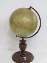 VINTAGE TABLETOP GLOBE, Philips terrestrial globe with compass inset to base, 62cm height