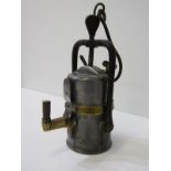 ANTIQUE MINER'S LAMP, a patent miner's lamp "The Premier Lamp and Engineer Co Limited", 22cm height