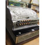ANTIQUE CASH REGISTER, an impressive, ornate National tabletop cash register, 44cm height